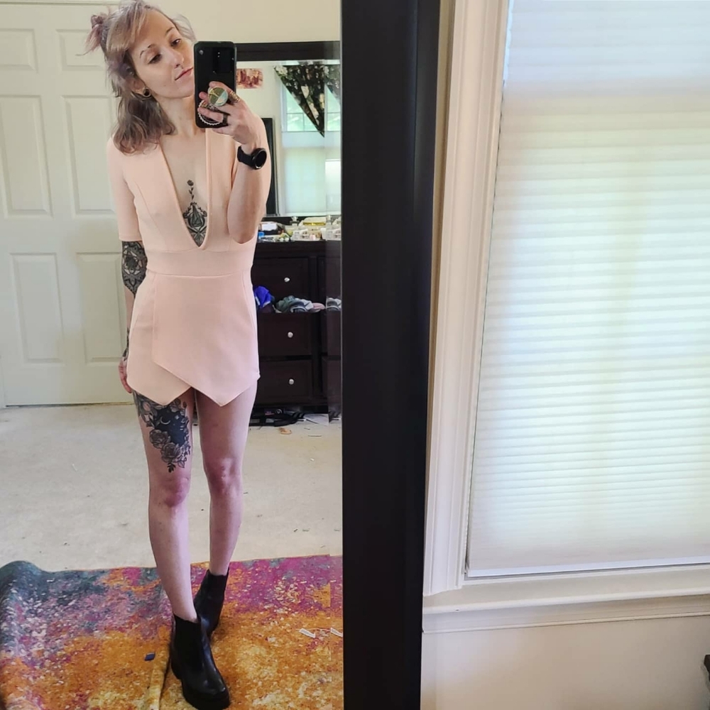 Vintage peach romper